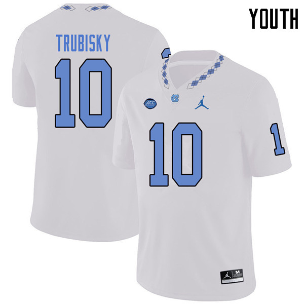 Jordan Brand Youth #10 Mitchell Trubisky North Carolina Tar Heels College Football Jerseys Sale-Whit